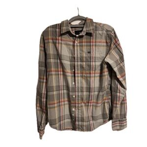 Men's Plaid Shirt - Gray and Red